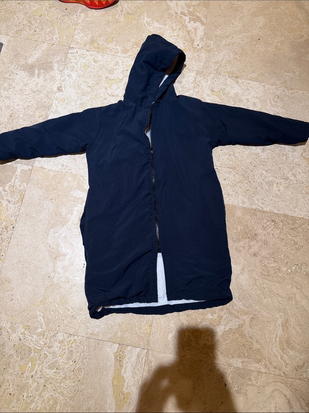 Kids Navy Hooded swim parka Jacket